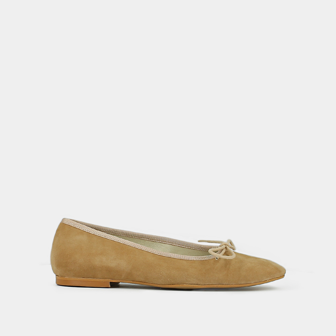 Ballerines  en velours beige