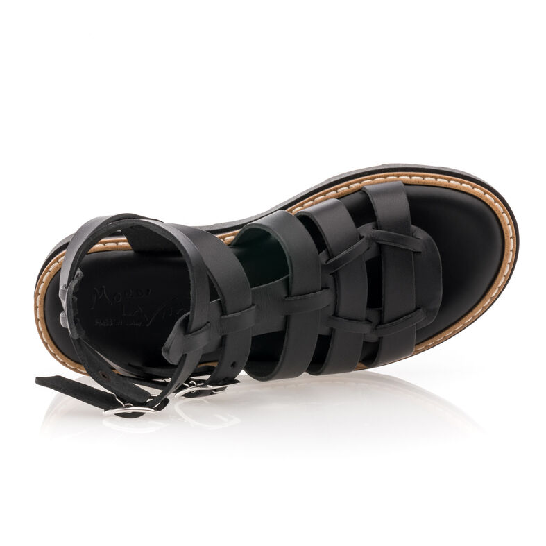  Sandali neri da bambina / Scarpe aperte in punta
