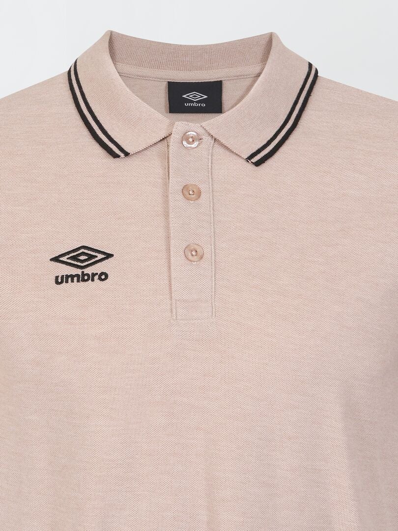 Umbro katoenen piqué poloshirt - bruin