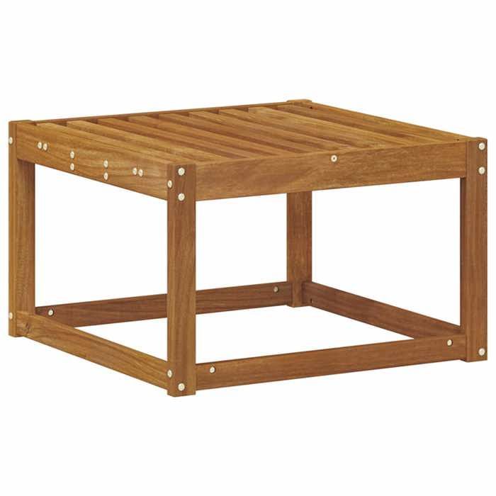 Puf de exterior vidaXL, madera maciza de acacia natural, 59 x 59 x 37 cm, muebles de balcón, madera de acacia moderna, 900448