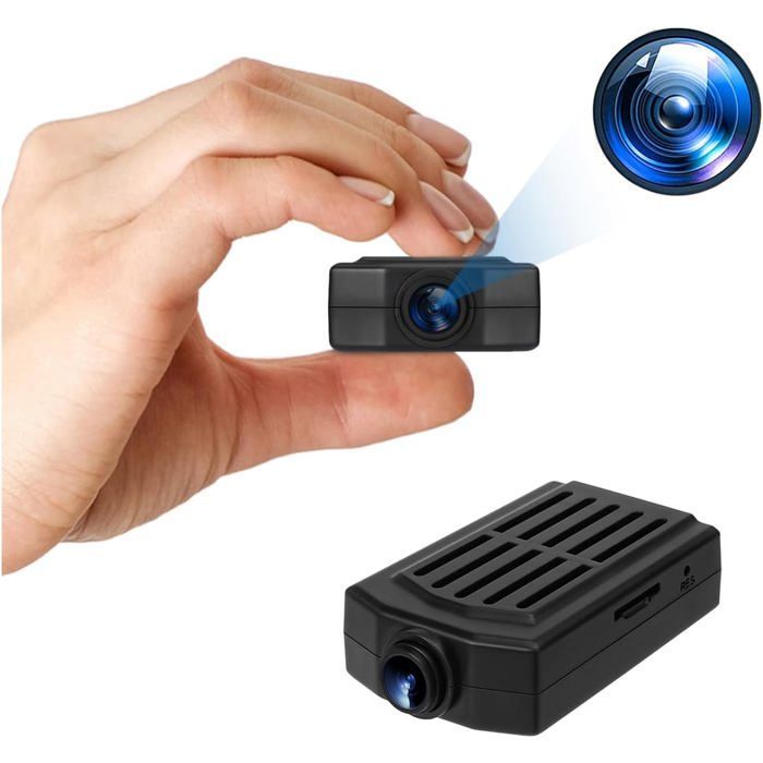 Mini Caméra Espion,Camera Discrete 1080P avec Enregistrement Vidéo et Audio,Détection de Mouvement,3 Heures d'Autonomie de Batterie