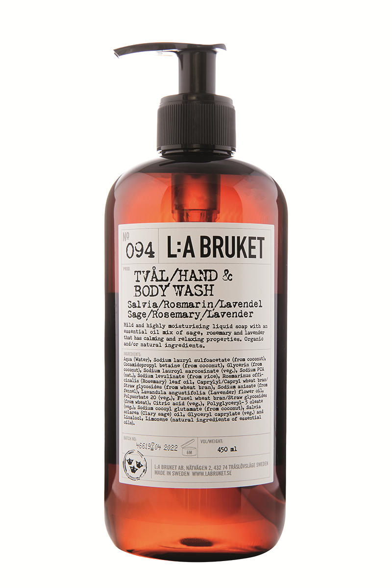 094 Kéz- és tusfürdő Zsálya/Rozmaring/Levendula 450 ml - L:a Bruket