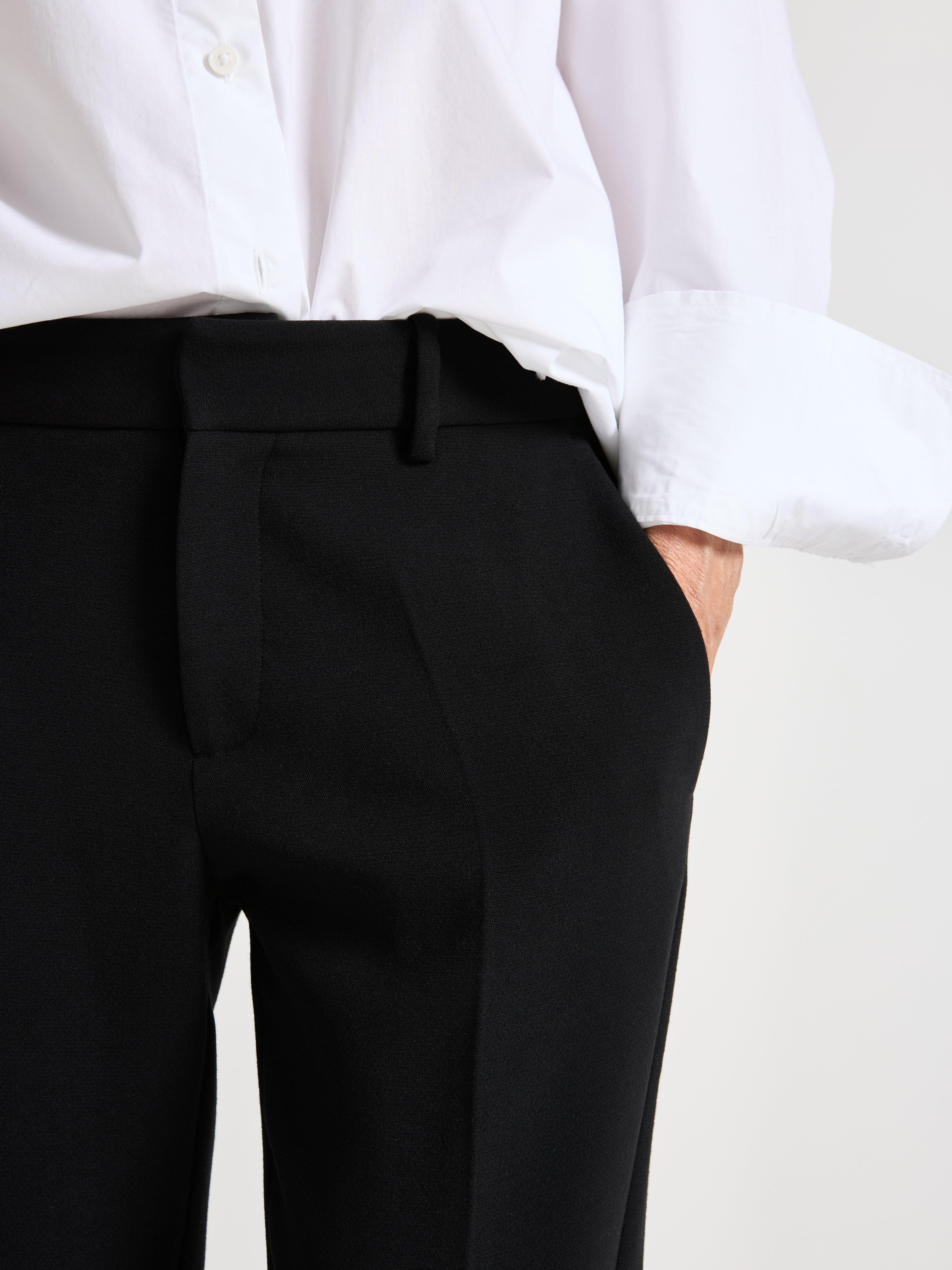 Pantalones de talle bajo negros