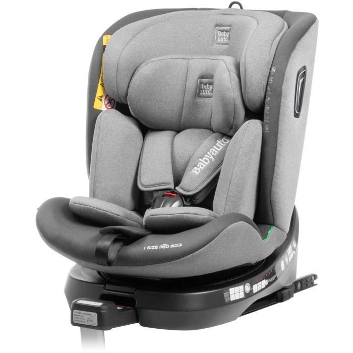 Seggiolino auto - BABYAUTO - AITANA GRIGIO ANTRACITE - Dalla nascita fino a 12 anni - 0-36 kg - I-Size - ISOFIX - Girevole a 360° - ECE R129