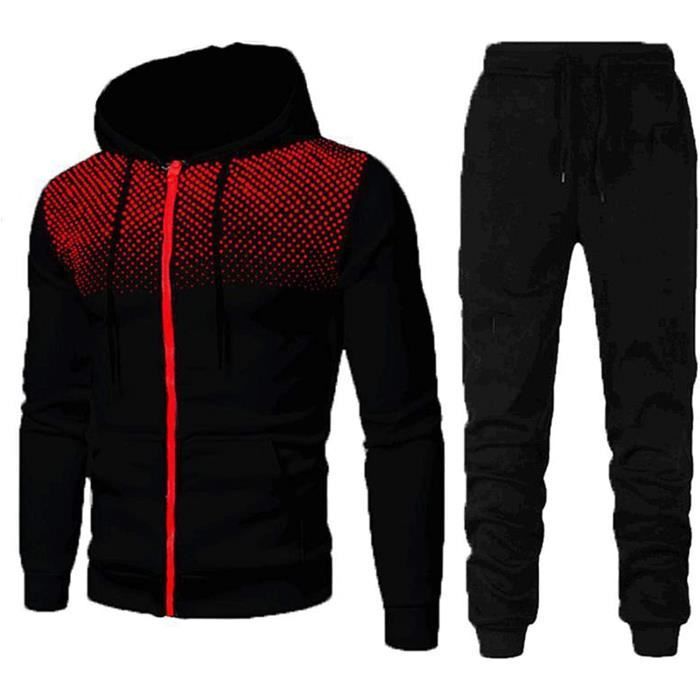 Men's Activewear Tracksuit Set - Black - Fitness - Breathable - Long Sleeves