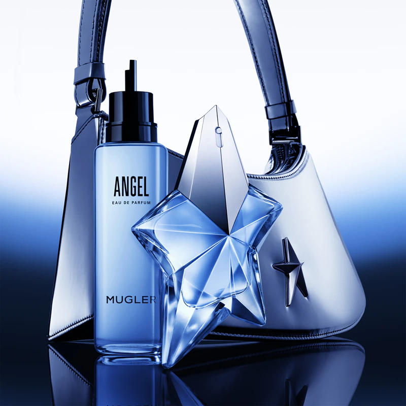 Frasco recarregável de Mugler Angel Eau de Parfum para mulheres