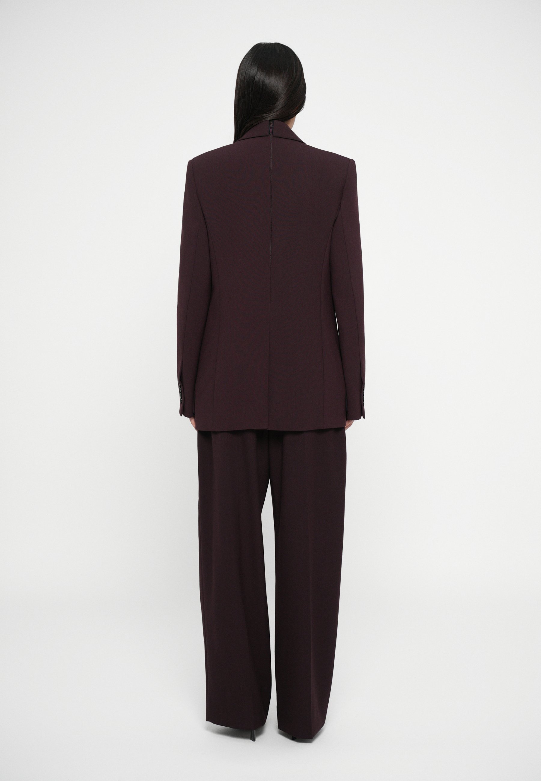 Victoria Beckham jasje met verlaagde revers - Blazer - diep mahonie