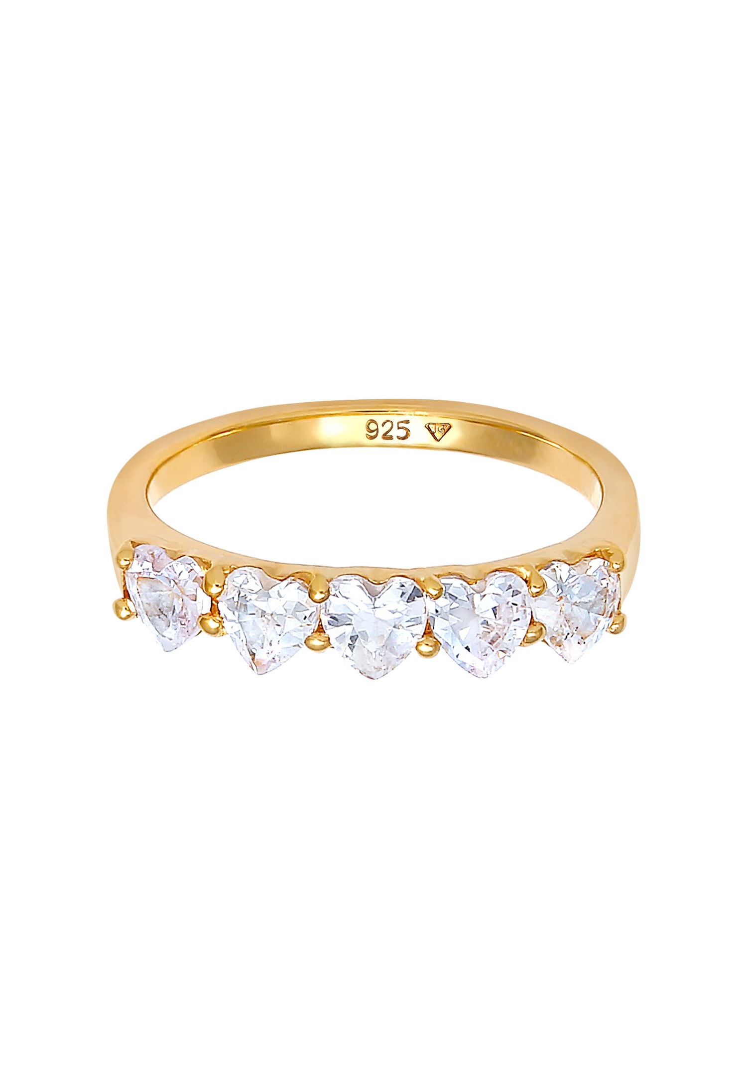 Elli Les fiançailles de coeur des femmes sont élégantes avec des cristaux de zircone en argent sterling 925