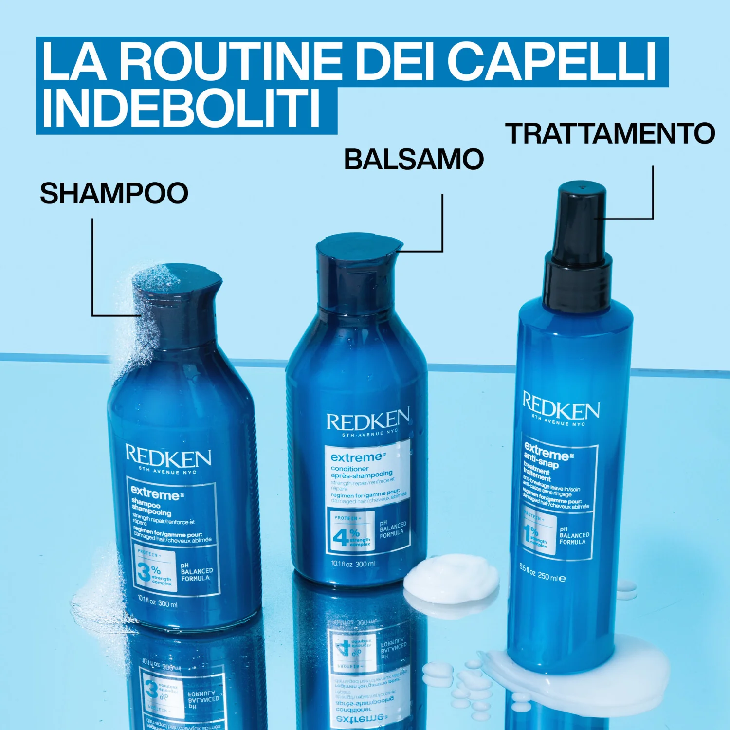 Extreme Cofanetto Natale Shampoo, Conditioner & Anti-Snap per capelli indeboliti - Cofanetti per Capelli, Shampoo Riparatore, Balsamo Riparatore Capelli, Ristrutturanti & Ricostruttivi