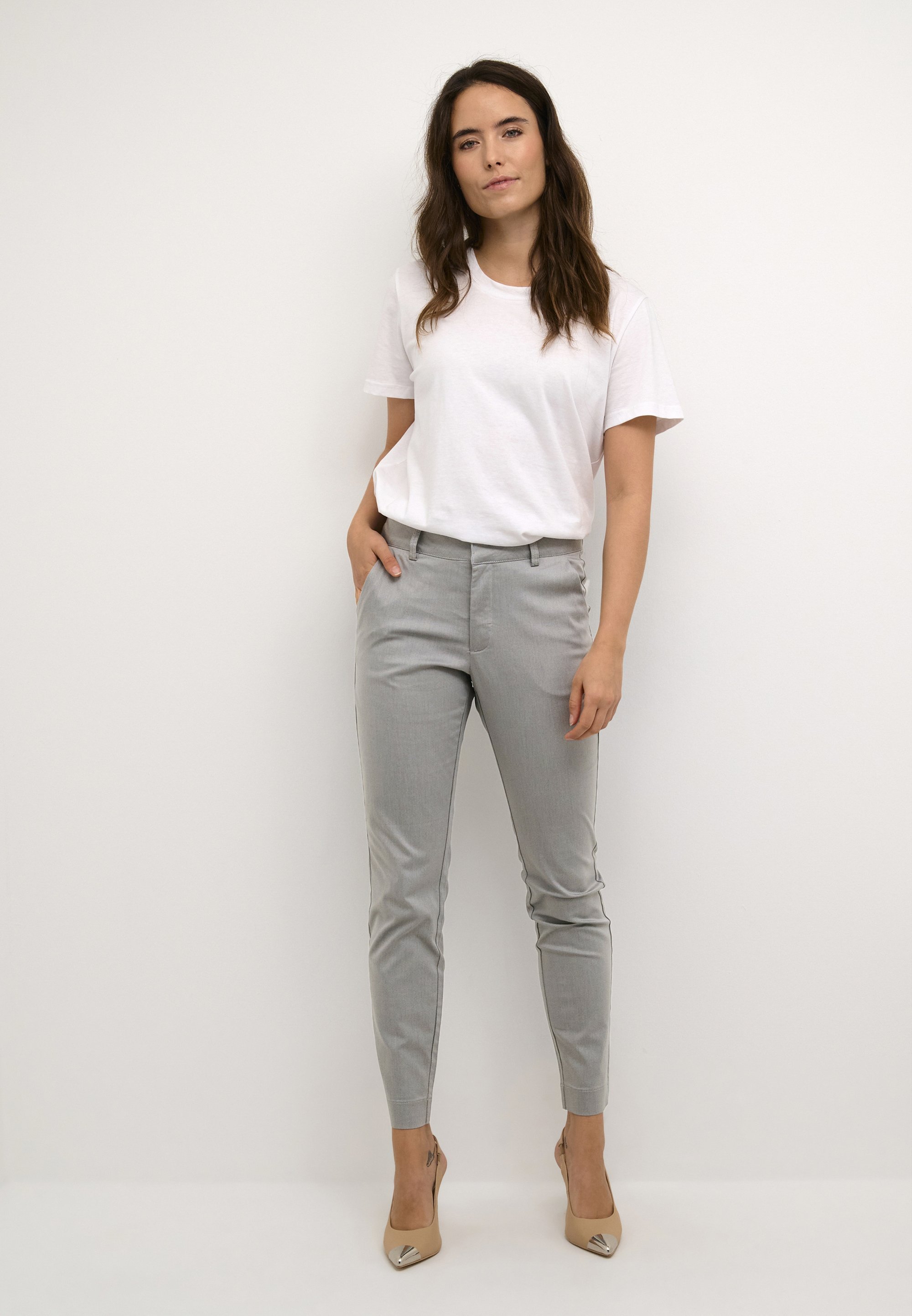 Kaffe LEA - Chino kalhoty - steeple gray