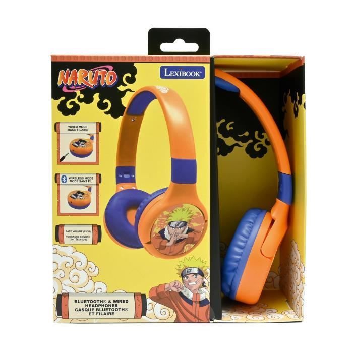 Auriculares Naruto 2 en 1 Bluetooth® y con cable: cómodos, plegables y con limitación de sonido.