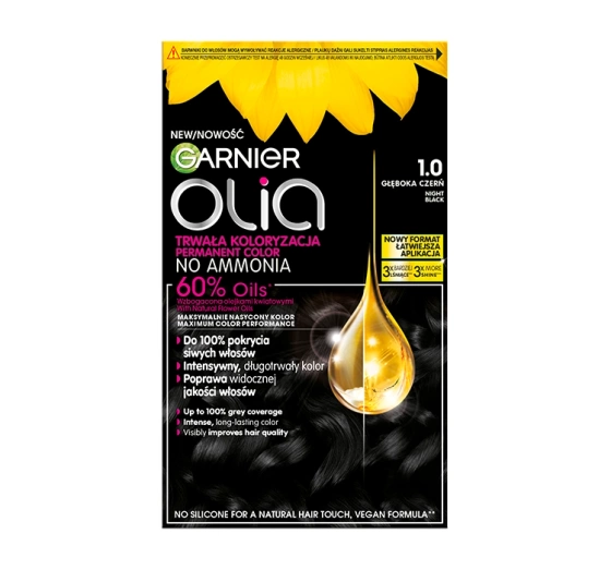 Garnier Olia farba do włosów 1.0 Głęboka Czerń