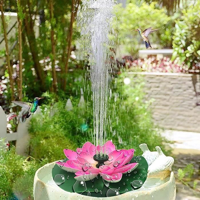 Fuente solar - Loto - Flotante - Silicio monocristalino - Para jardín y estanque