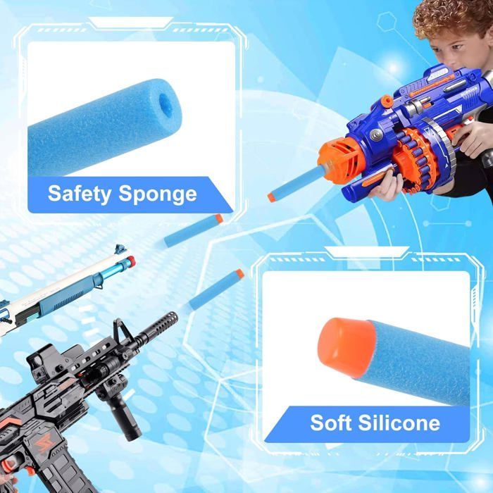Nerf Darts 200 Pieces 7.2cm Foam Refill Darts for N-Strike Mega Elite Blasters Toy Gun