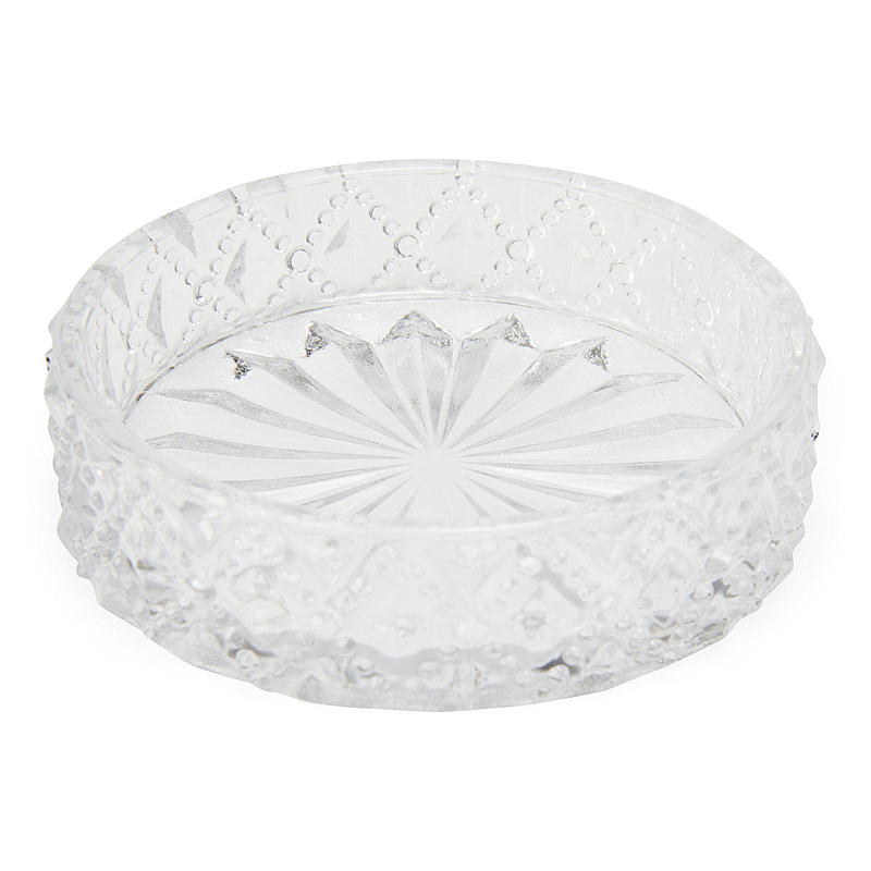 Portavelas cúbico para el hogar, vela de vidrio de ø 9,8 x 2,6 cm