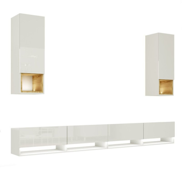 Meblościanka biała połysk 280 cm PREMIUM