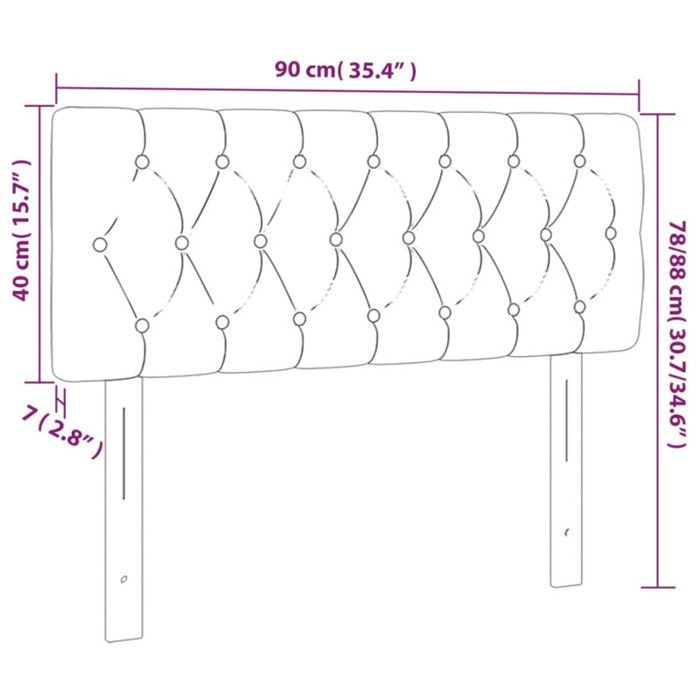 vidaXL LED Headboard Bedroom Furniture Single Bed Accessory Interior Bed Frame Headboard Light Grey 3121930