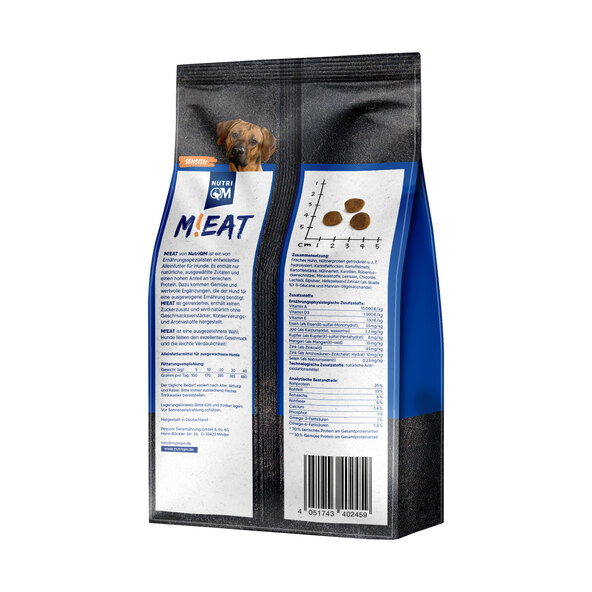 M!eat tørrfôr til hunder med sensitiv hud, 5 x 1,4 kg