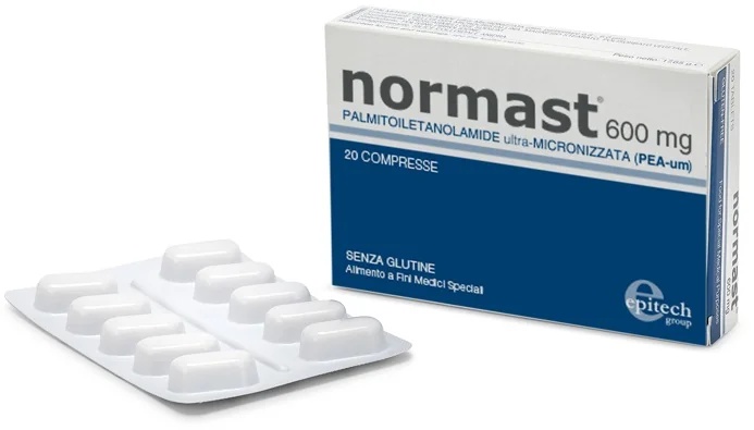NORMAST Normast 600 mg Complément alimentaire à base de palmitoyléthanolamide 20 comprimés sans sucre