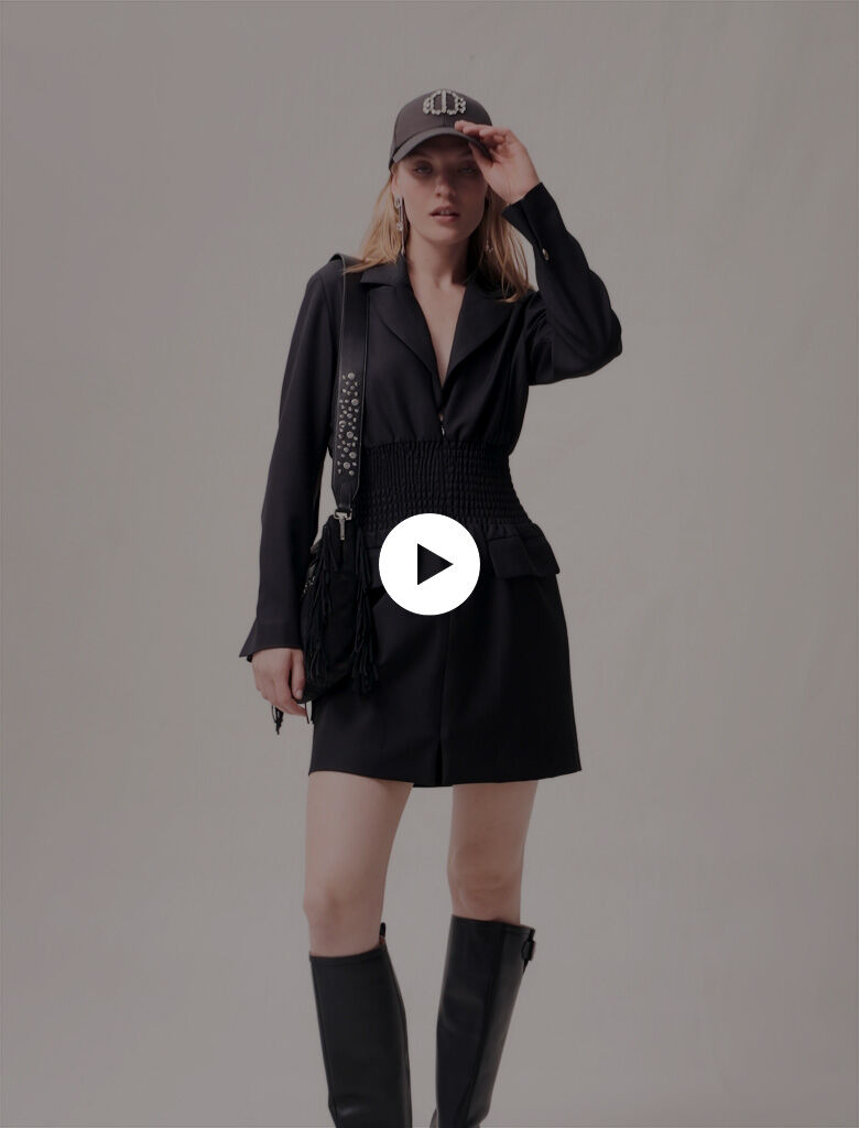 Rochie scurtă de smoking - Negru