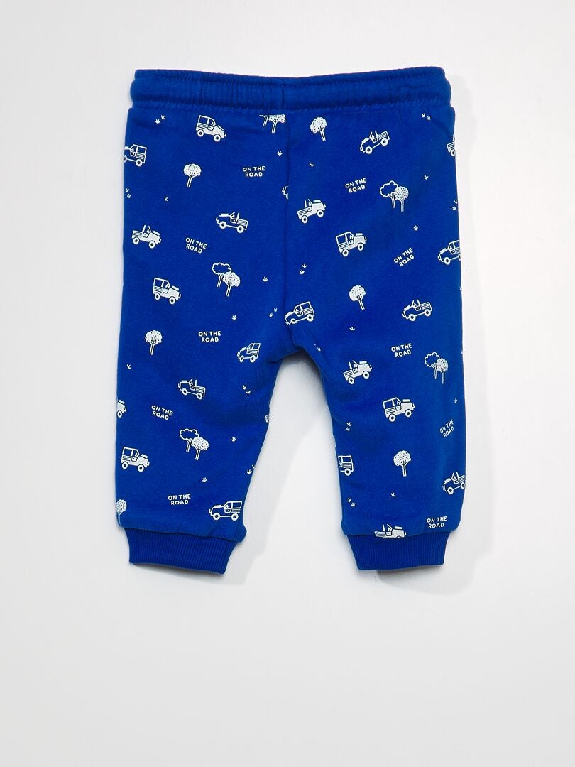 Joggingbroek met print - BLAUW