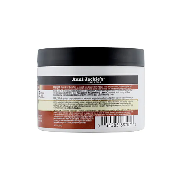 Mousse cremă de cocos și unt mătușa Jackie 213g