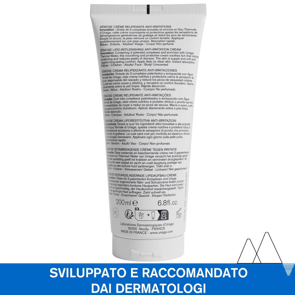 URIAGE Uriage Xèmose anti-irritatie en lipoproteïne-aanvullende crème 200 ml voor de droge huid