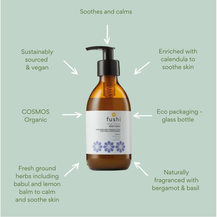 Sprchový gél Fushi „Prinášateľ pokoja“ Bylinný sprchový gél – 230 ml