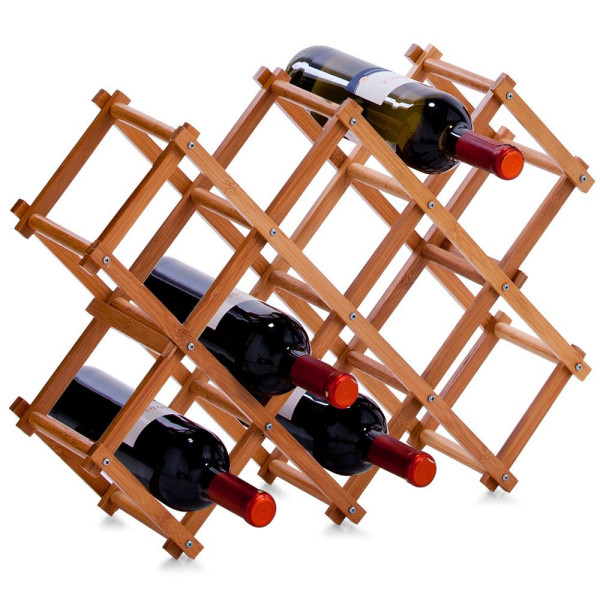Bambusowy stojak na wino - 10 butelek, ZELLER