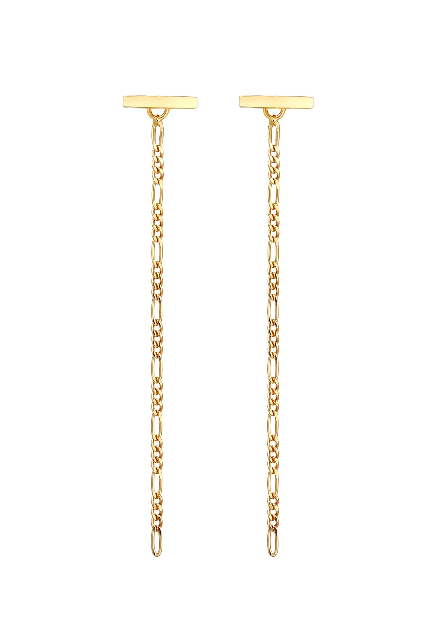 Elli Chaîne Figaro Géo Basic Blogger Boucles d'Oreilles Femme - (925/1000) Argent