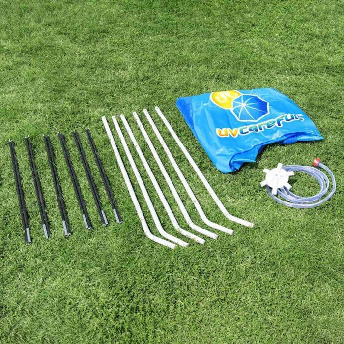 Opblaasbaar zwembad - Bestway - Steel Pro - Ø183x51 cm - UPF 40+ parasol - Zeedieren - 3+