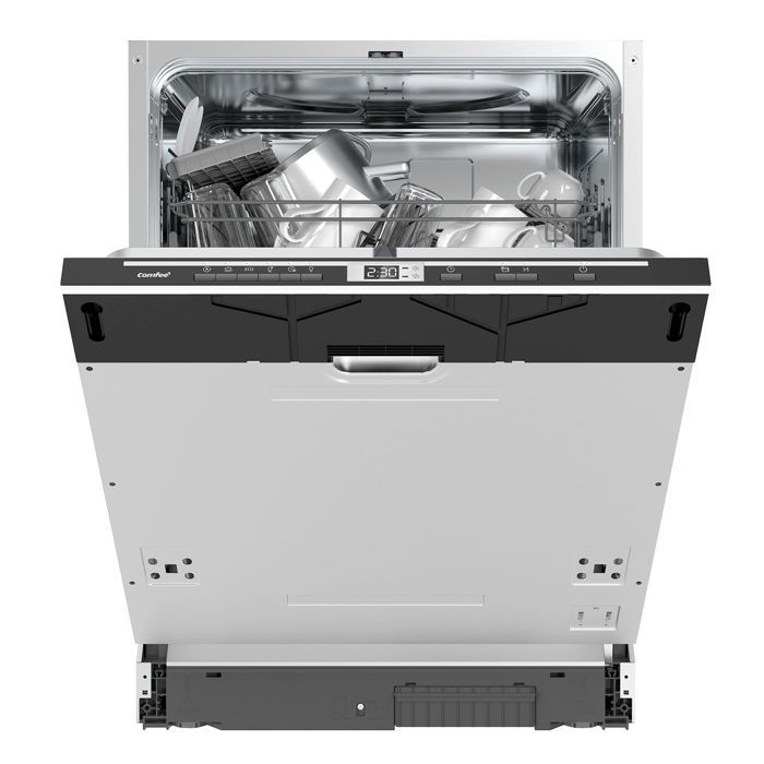 Comfee Built-in Dishwasher 60cm, 14 Place Settings, 44dB, 8 Programs, White - Energy Class D