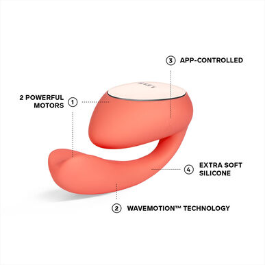 Lelo Ida Wave Vibrator Coral Red 1 un 1 un