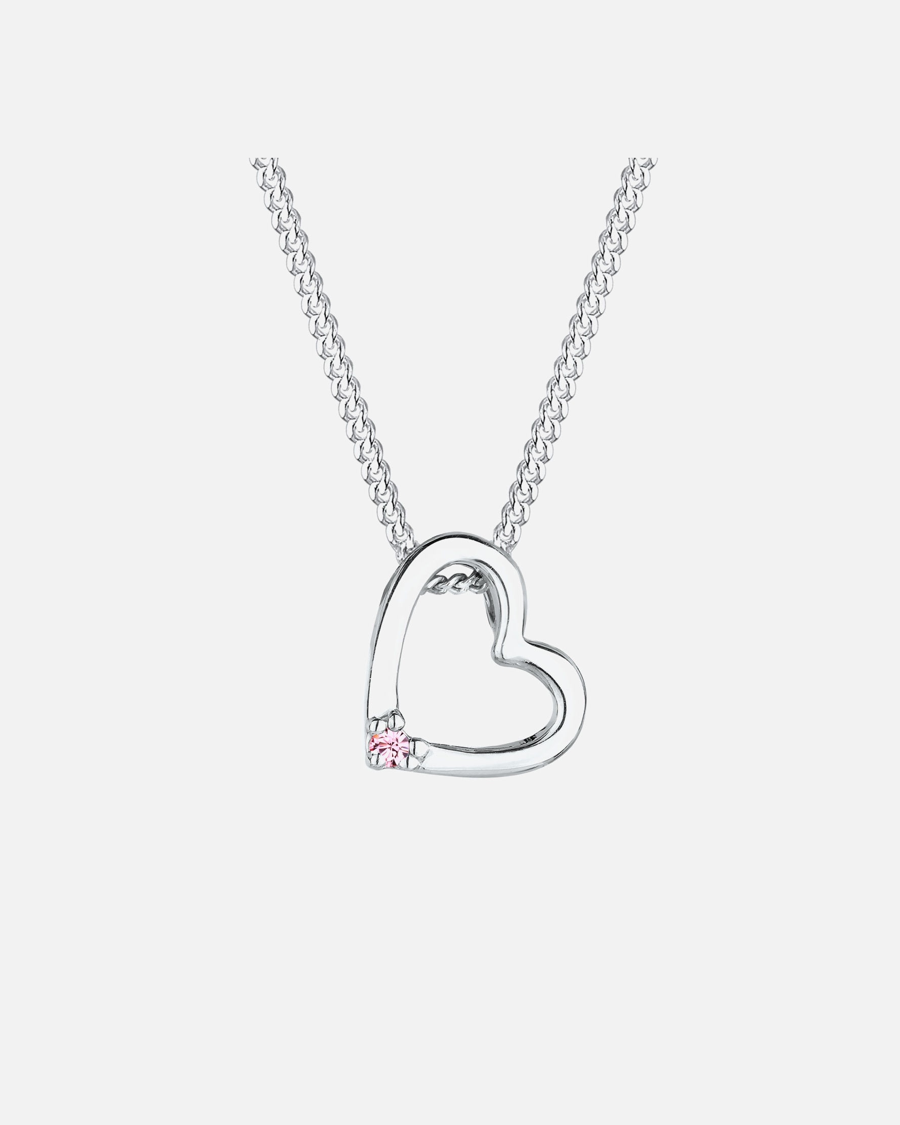 Elli Femmes Pendentif Coeur avec Cristal en Argent Sterling 925