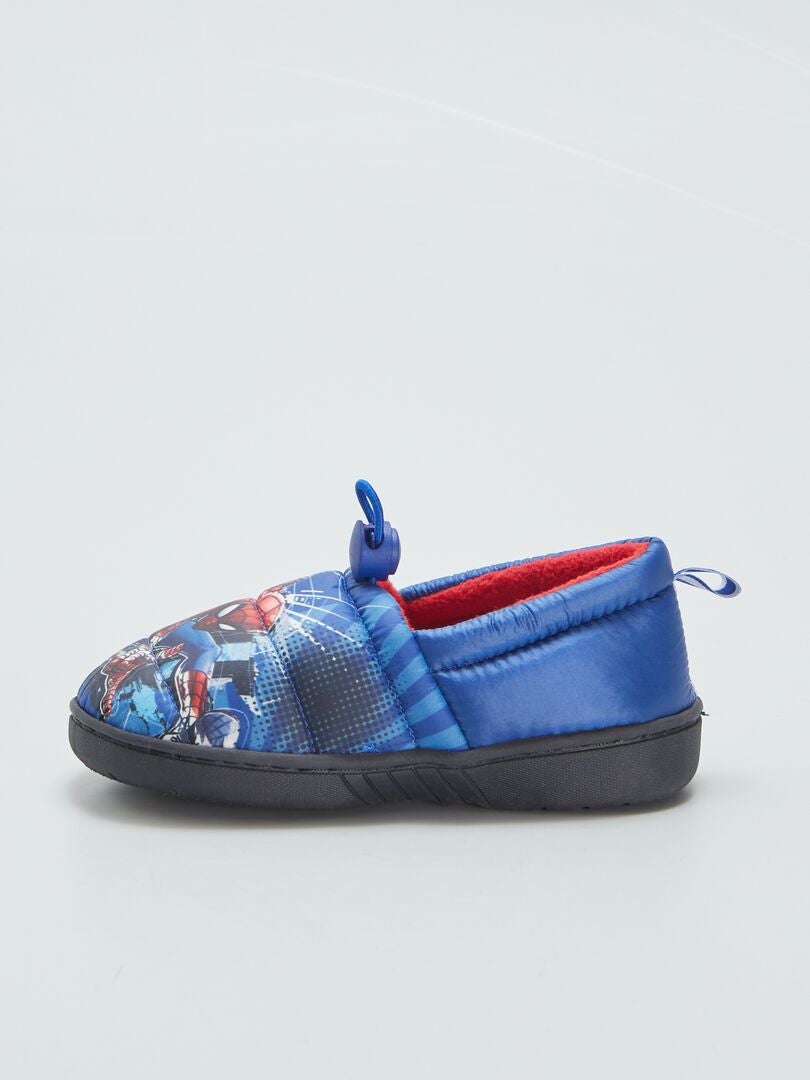 Pantufas fechadas acolchoadas do Homem-Aranha - Azul