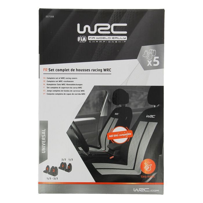 WRC set of front and rear seat covers 2/3-1/3 Racing - car seat cover