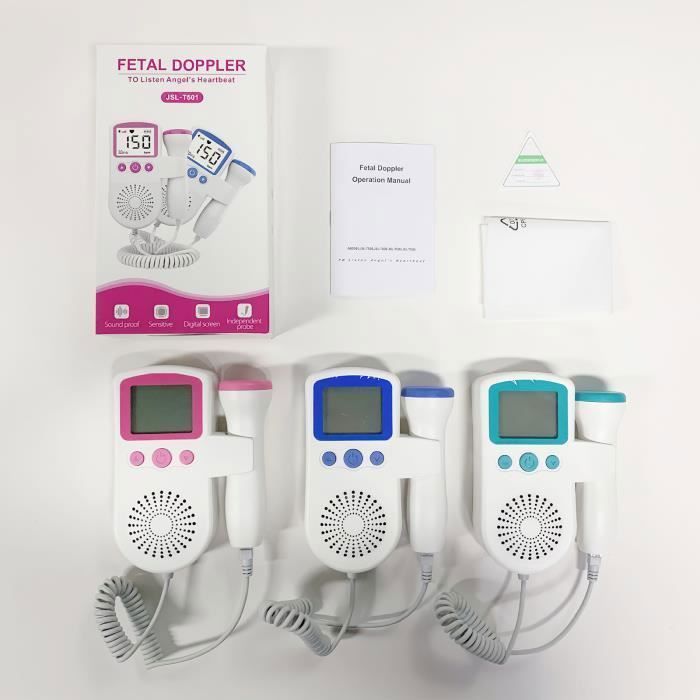 Joulli Moniteur de frquence cardiaque ftal Doppler Dtecteur de frquence cardiaque pour bb grossesse mul DETECTEUR DE MOUVEMENT BEBE