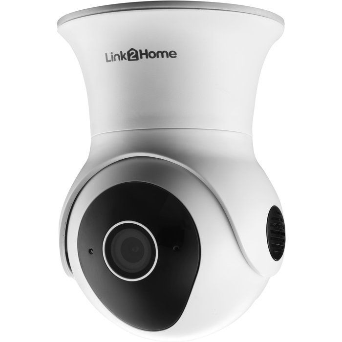 Câmera de vigilância conectada - LINK2HOME - 1080p - Rotação de 355°/85° - IP65 + cartão SD de 16 GB
