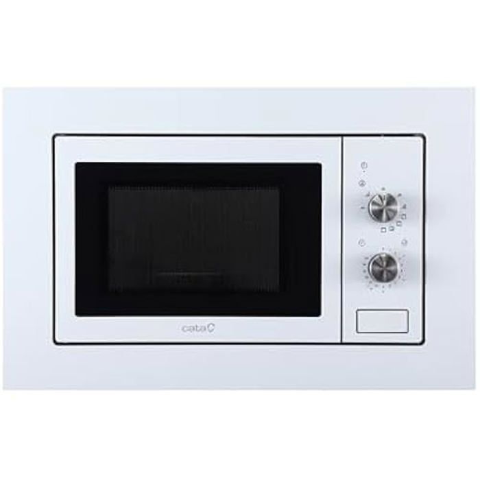 CATA - MMA 20 WH - Micro-ondes encastrable - Blanc - Intérieur en acier inoxydable - Installation dans un meuble haut - 5 niveaux