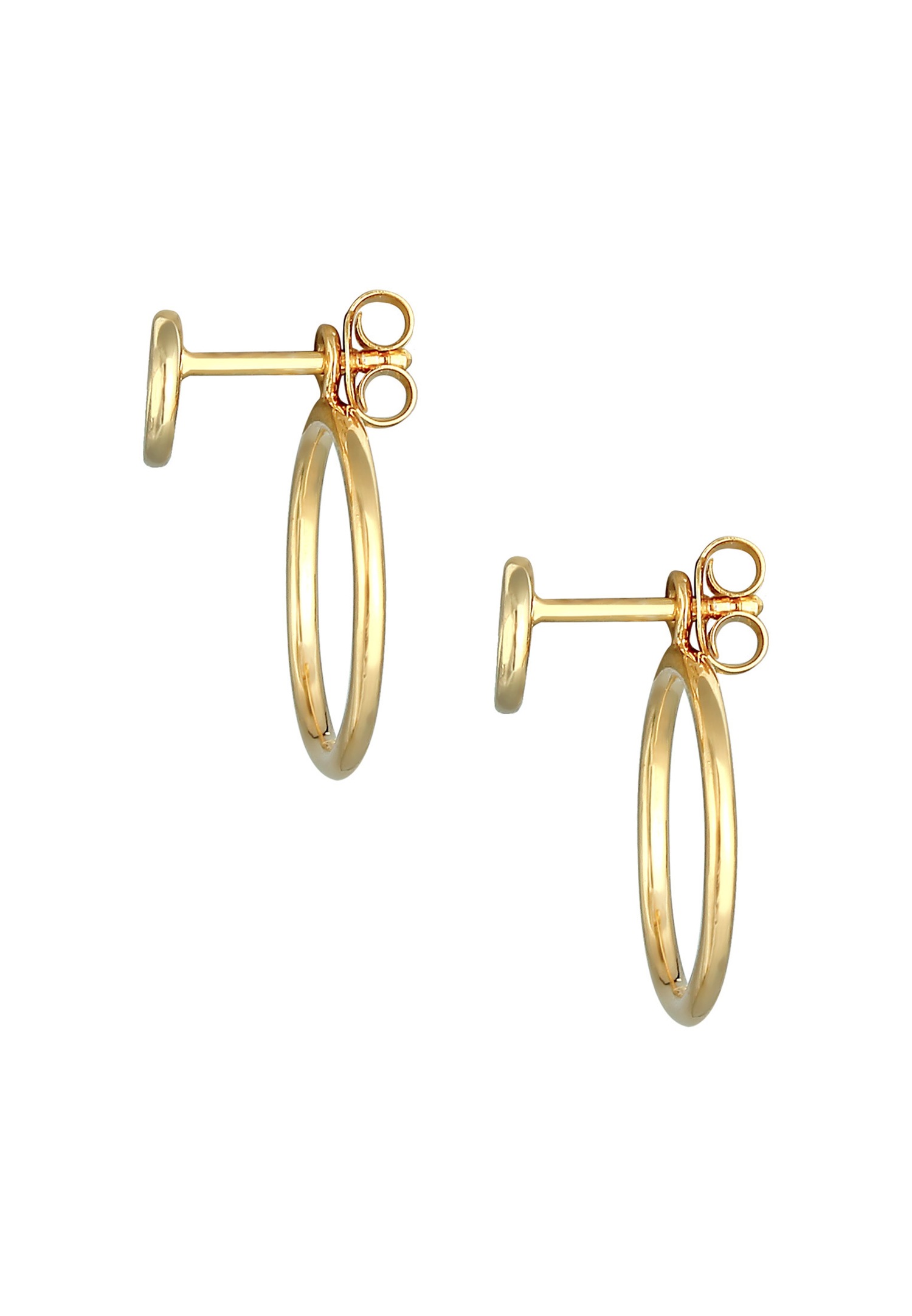 Elli Boucles d'oreilles dames Circle Rond Geo Trend en argent sterling 925