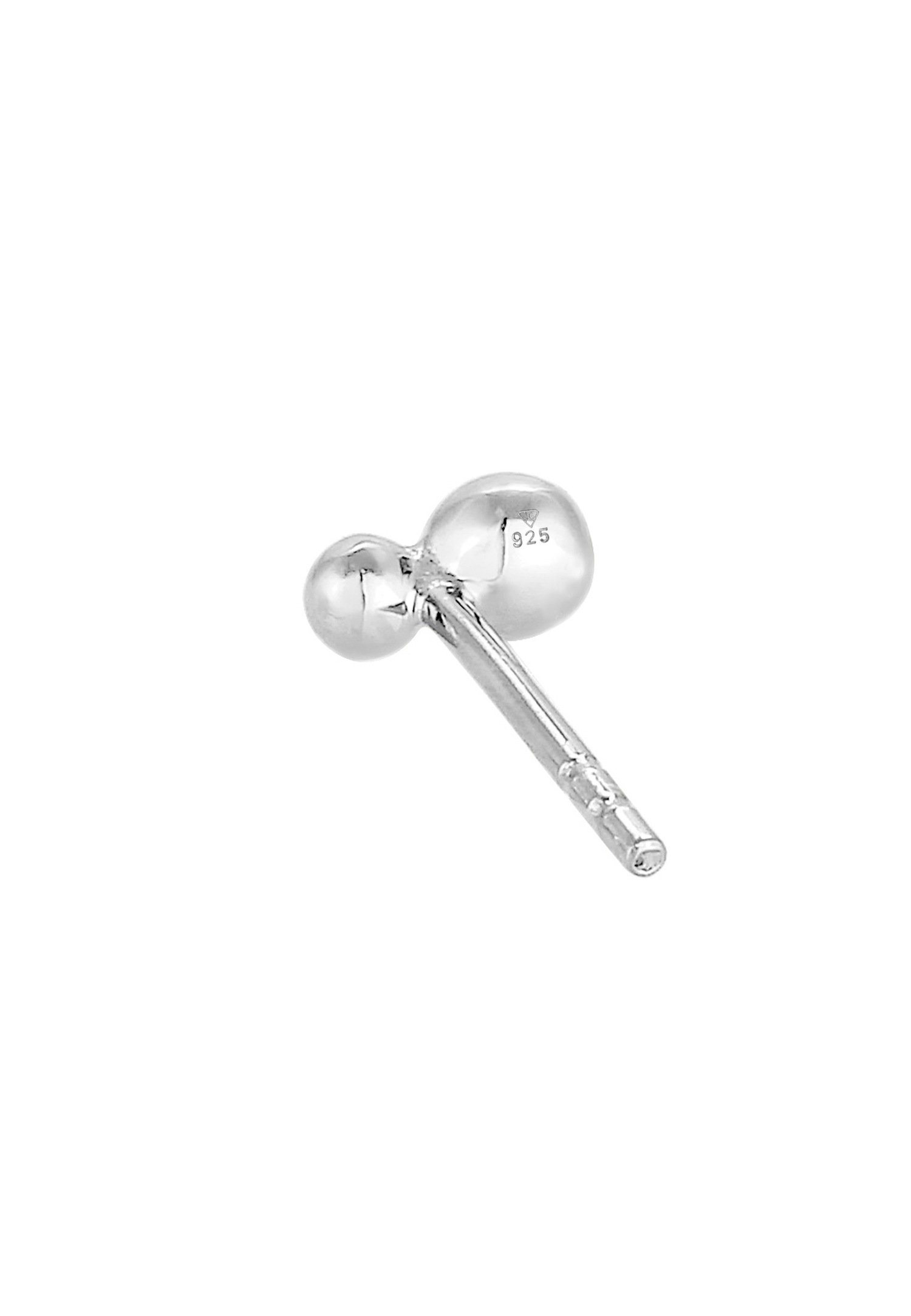 Elli Femmes clous d'oreilles boule géo pièce unique avec cristaux en argent sterling 925