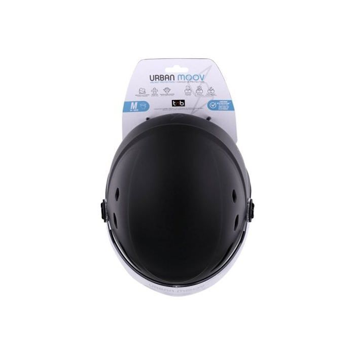 TnB Casco de Protection con Visera para Patinetes/Skate/Patinaje Talla M/L 55-57cm Negro Homologado