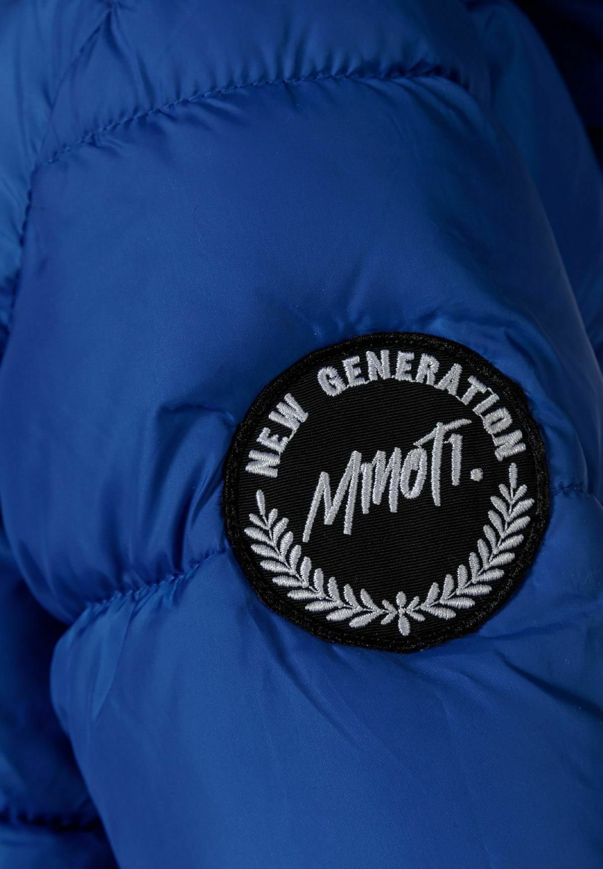 Jaqueta de inverno MINOTI com capuz acolchoado e pele sintética - azul royal