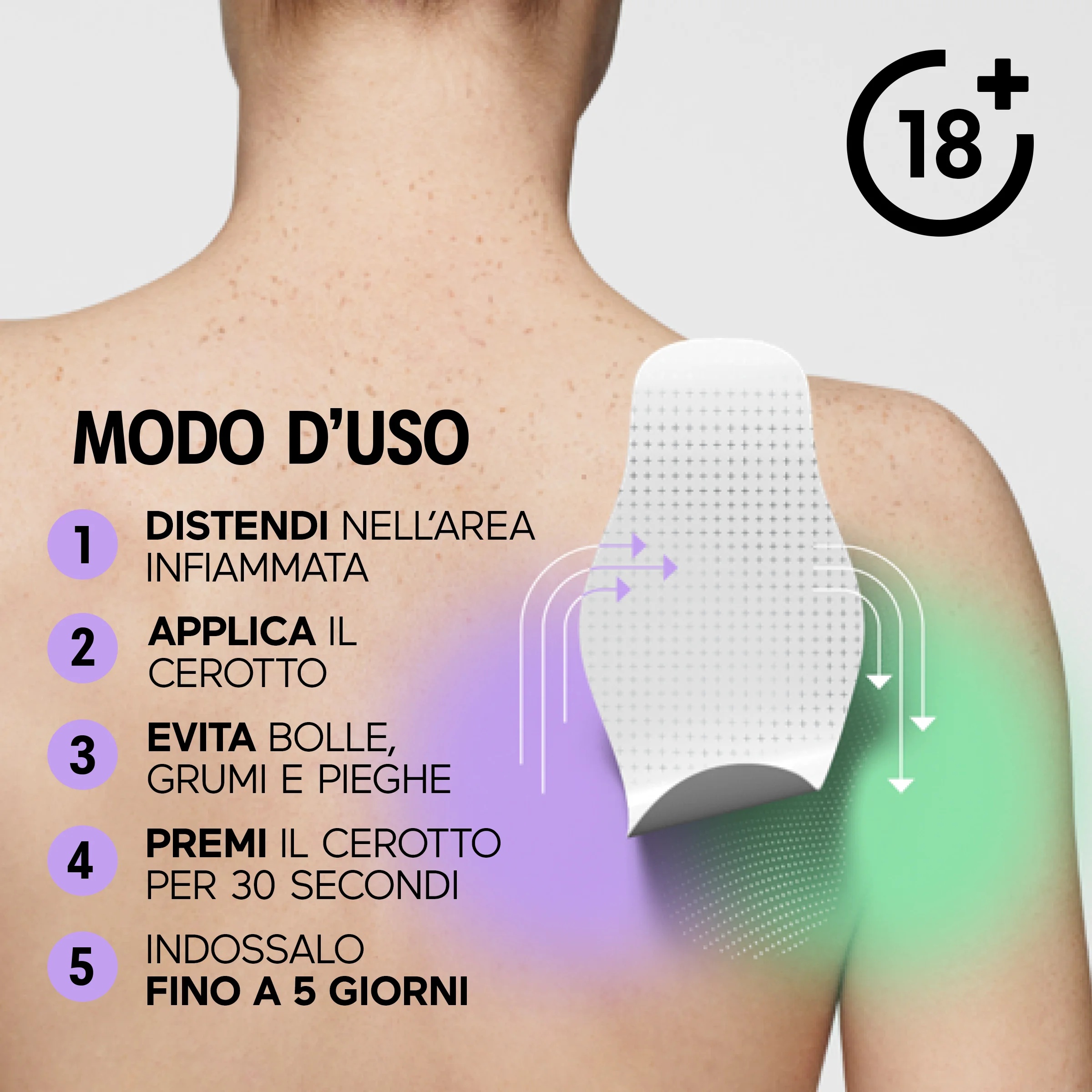 Parche para el dolor de hombro INITIV 3P, alivio del dolor