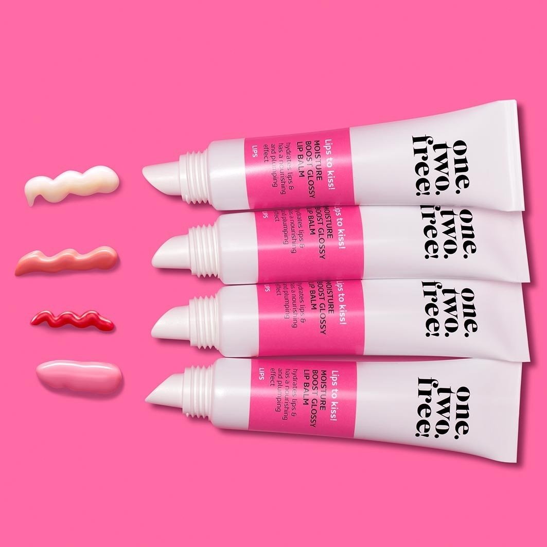 one.two.free! Balzam za usne Moisture Boost sjajni balzam za usne - 13 g