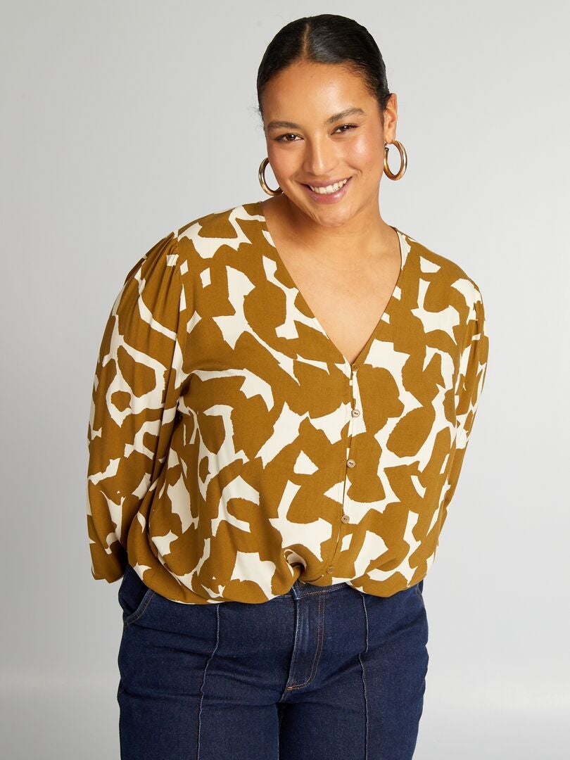 Blouse met patroon - GROEN