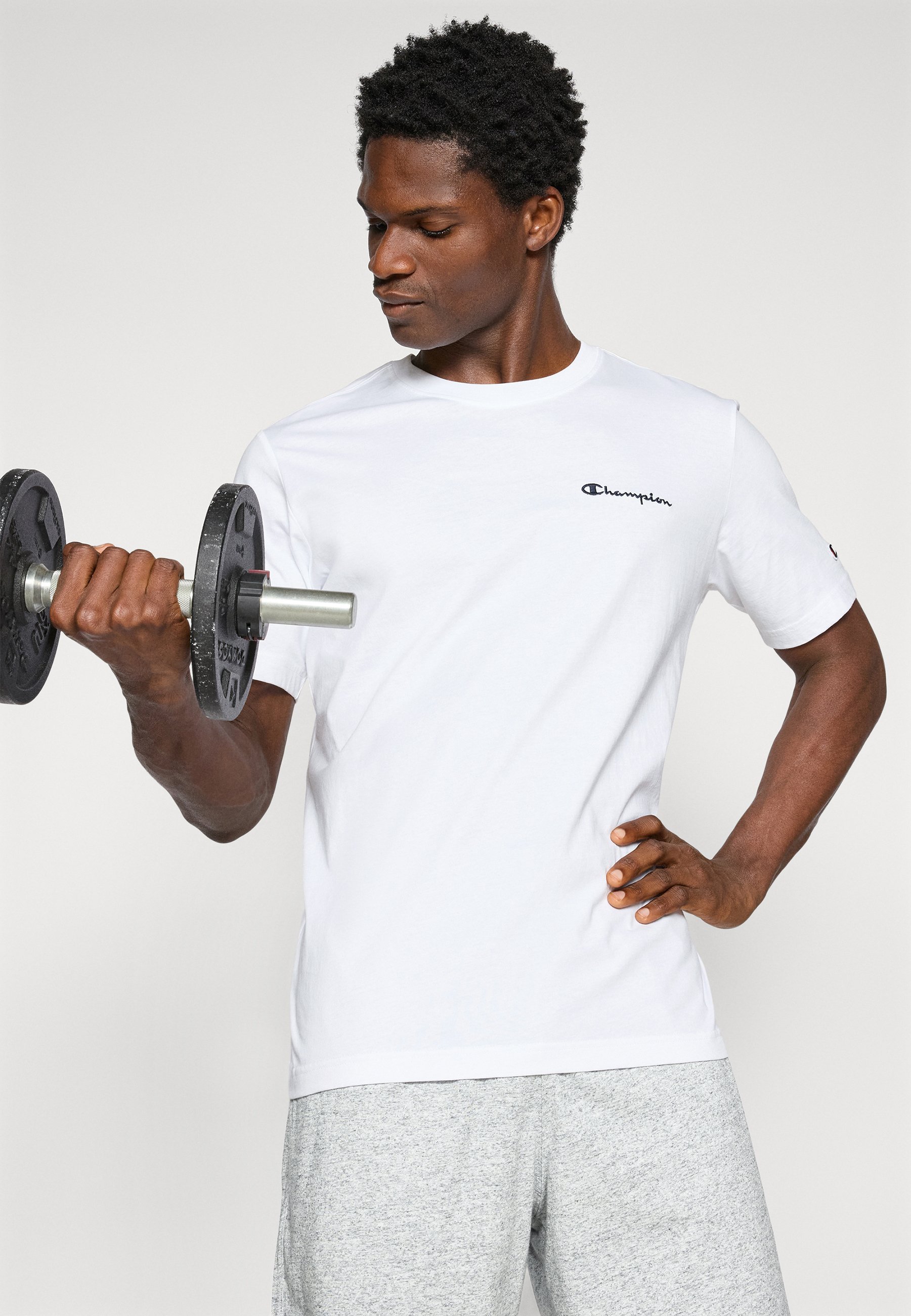 Champion ICONS CONTRAST CREWNECK - T-shirt basique - blanc
