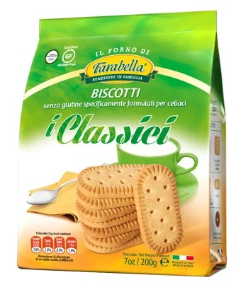 BIOALIMENTA Farabella Classic glutenvrije koekjes 200 g. Geschikt voor mensen met coeliakie.