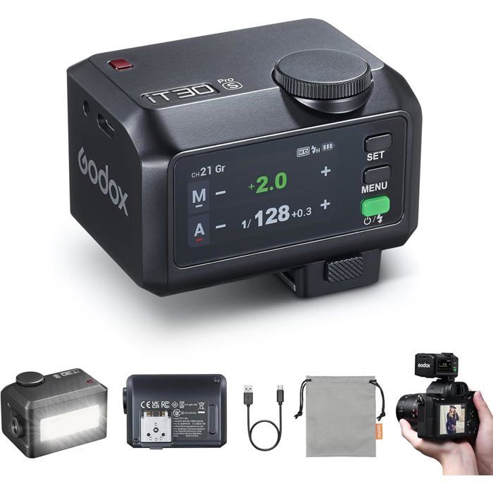 Flash Mini TTL - UNDERSCORE - Godox iT30Pro-S - HSS 1/8000s - Écran Tactile - 560 Flashes