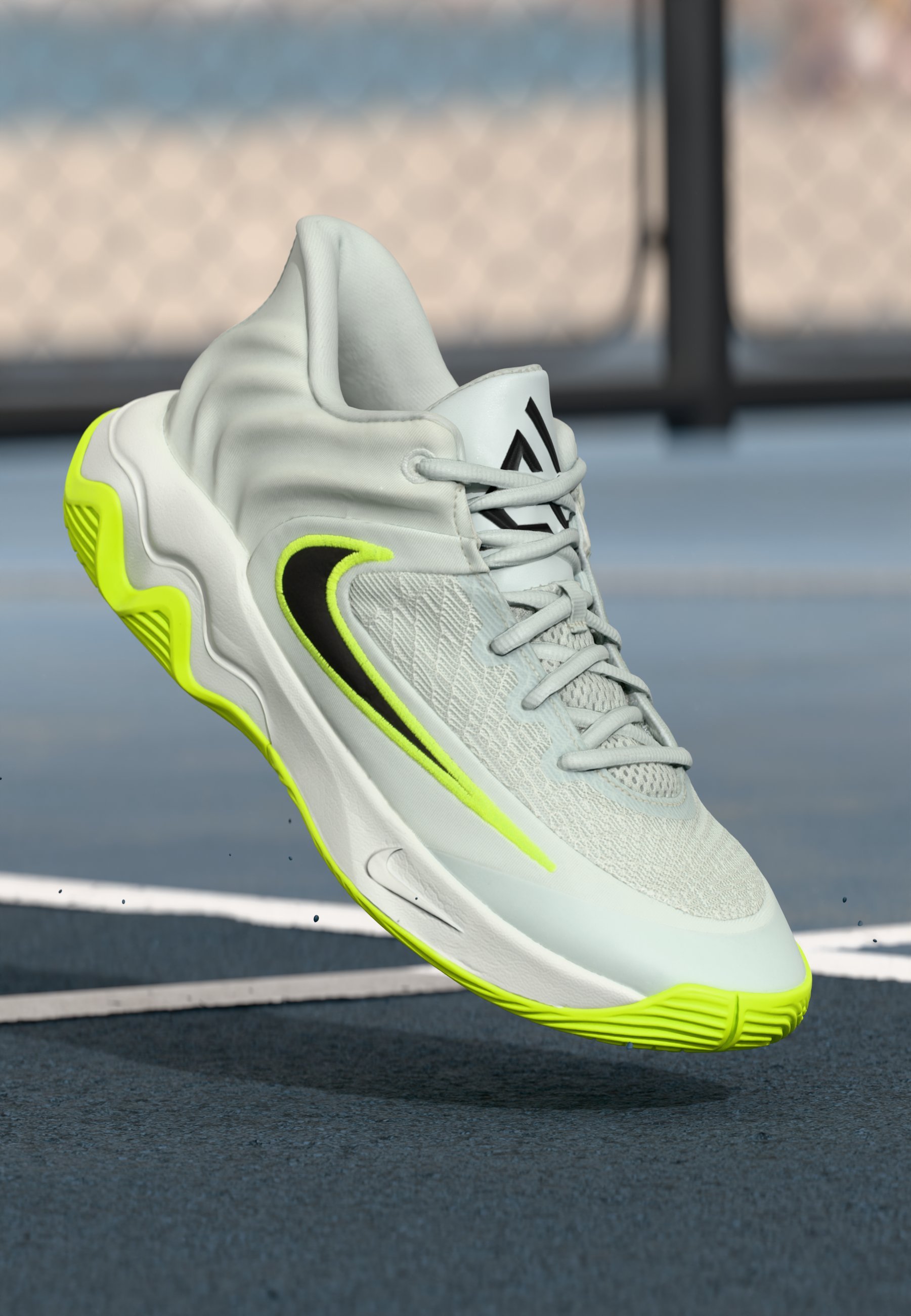 Nike Performance GIANNIS IMMORTALITY 4 - Basketbalschoenen - lichtzilver/zwart/volt